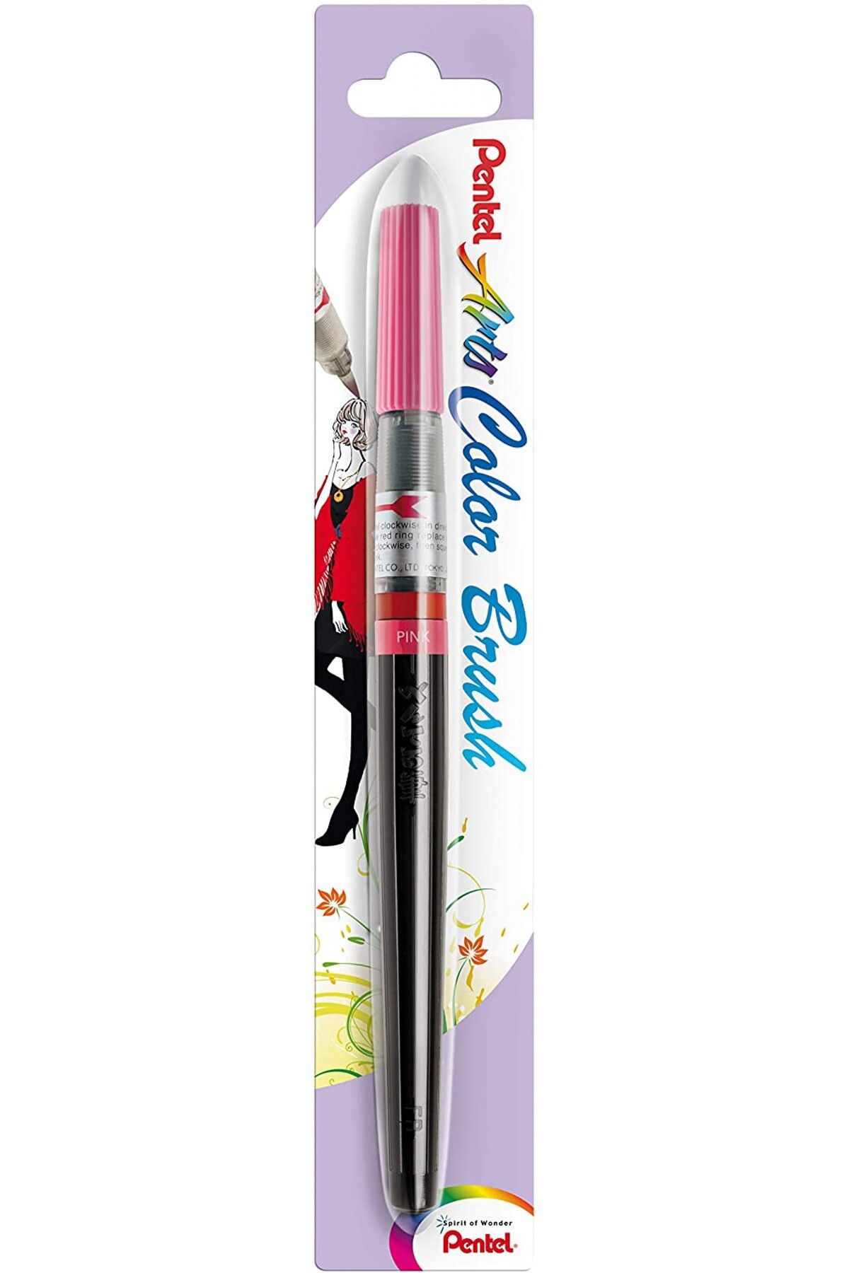 Pentel Arts Colour Brush Fırça Uçlu Boya Kalemi - Pembe Xgfl-109x