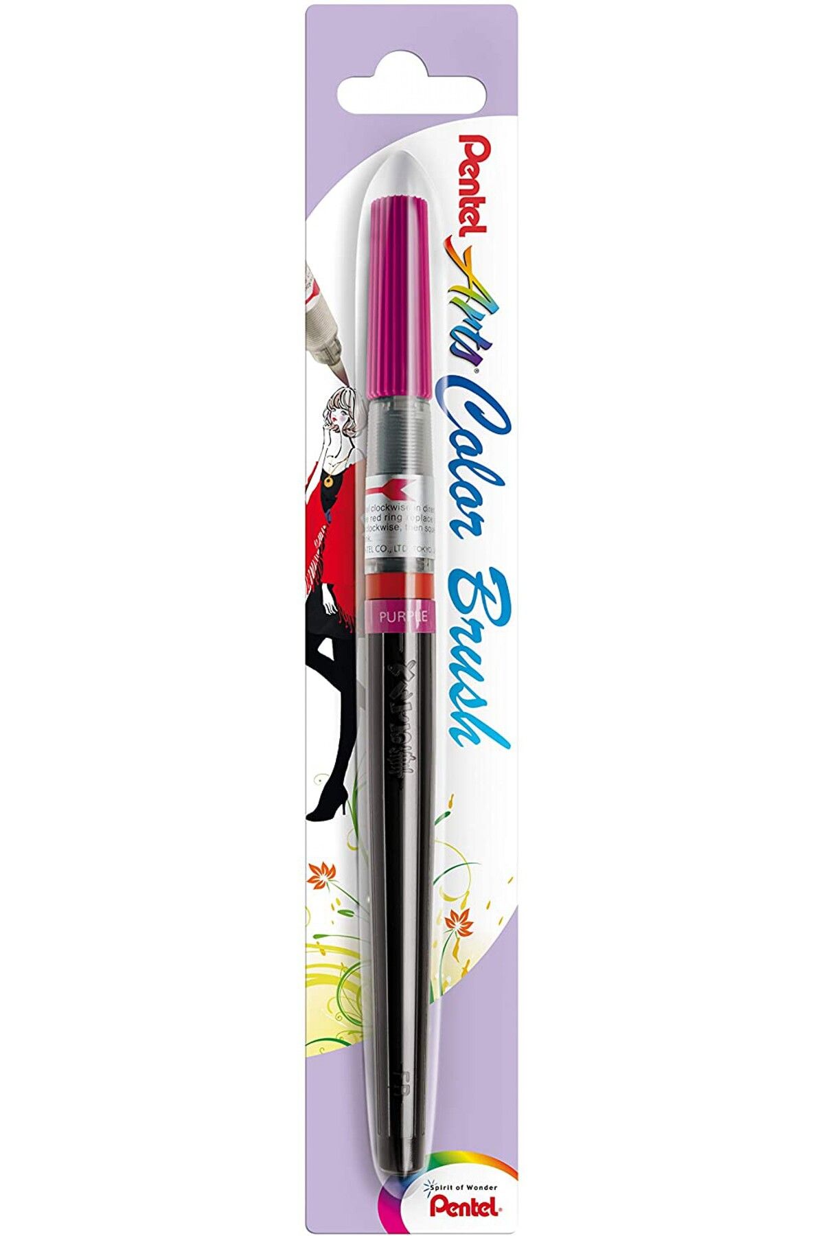 Pentel Arts Colour Brush Fırça Uçlu Boya Kalemi - Mor Xgfl-150x