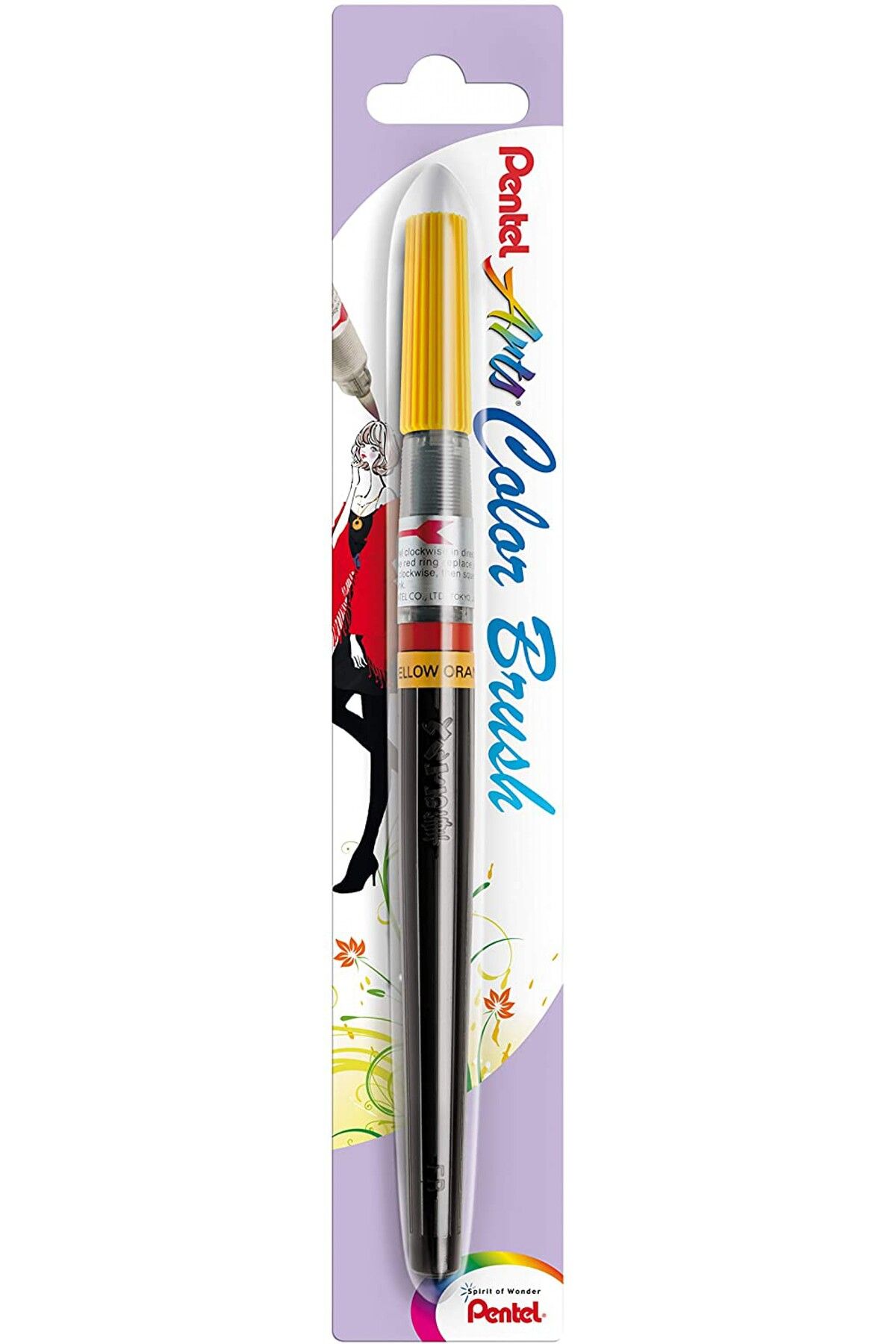 Pentel Arts Colour Brush Fırça Uçlu Boya Kalemi - Sarımsı Turuncu Xgfl-140x