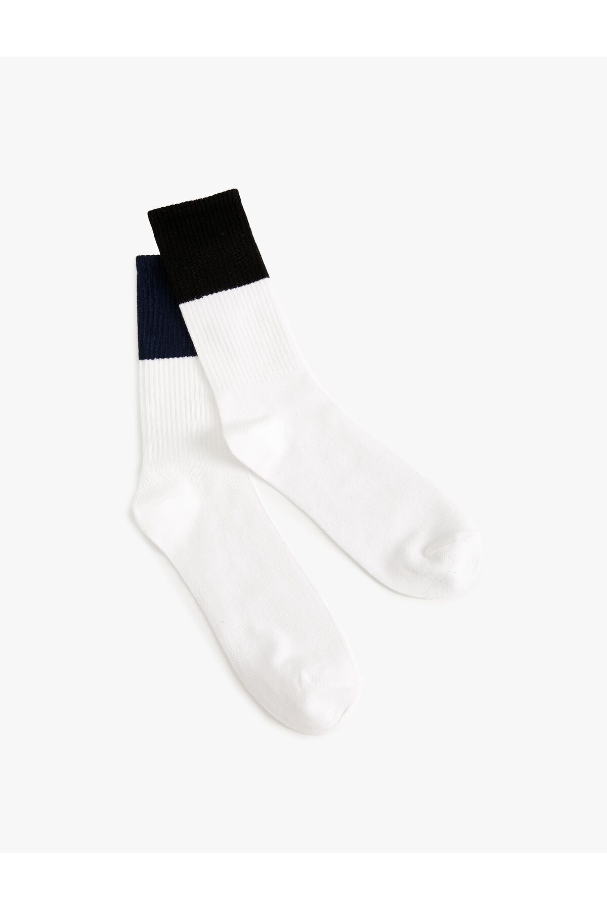Koton Tenis Çorabı Pamuk Karışımlı Renk Bloklu