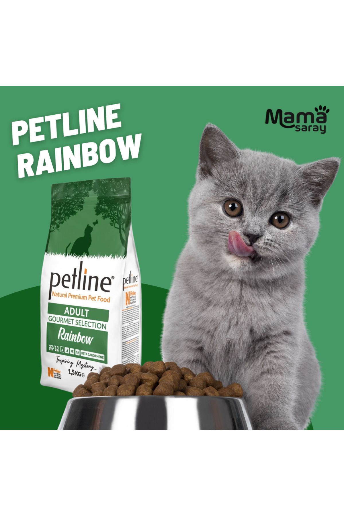 Petline Rainbow Gurme Yetişkin Kedi Maması 1.5 Kg