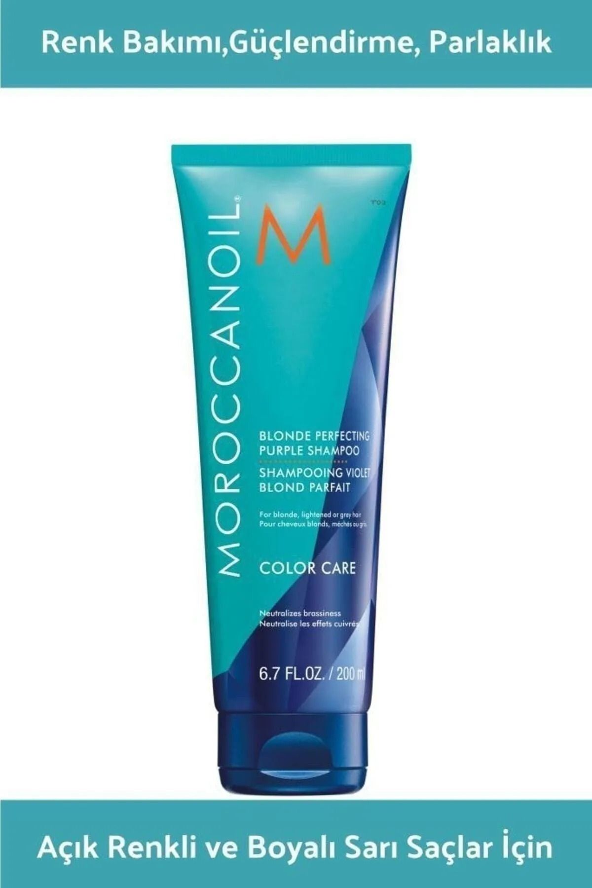 Moroccanoil MCOIL Blonde Perfecting Mor Şampuan 200 ml  SEVGIGUL COSMETIC 63