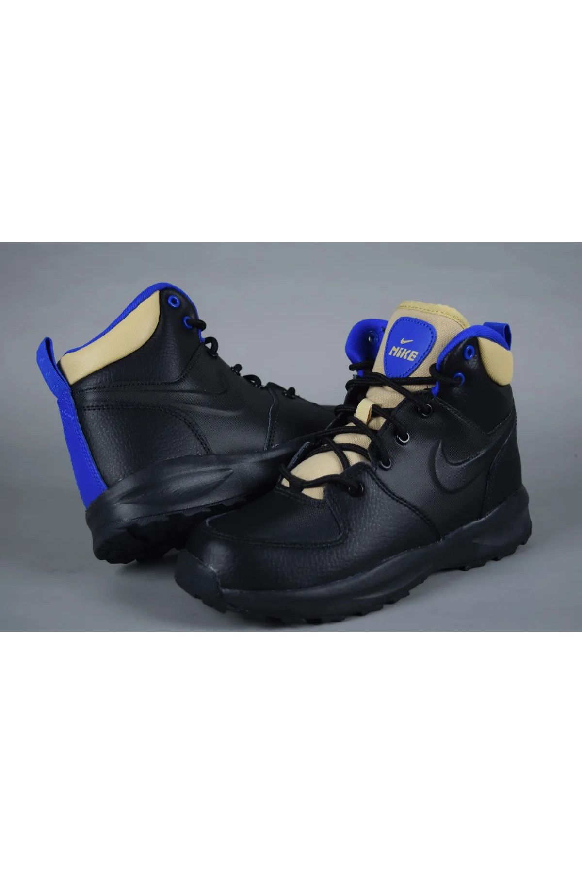 Nike - NIB! Little Kids Nike Manoa LTR PS Black Boots sz 2Y-3Y BQ5373 003 Blue Tan