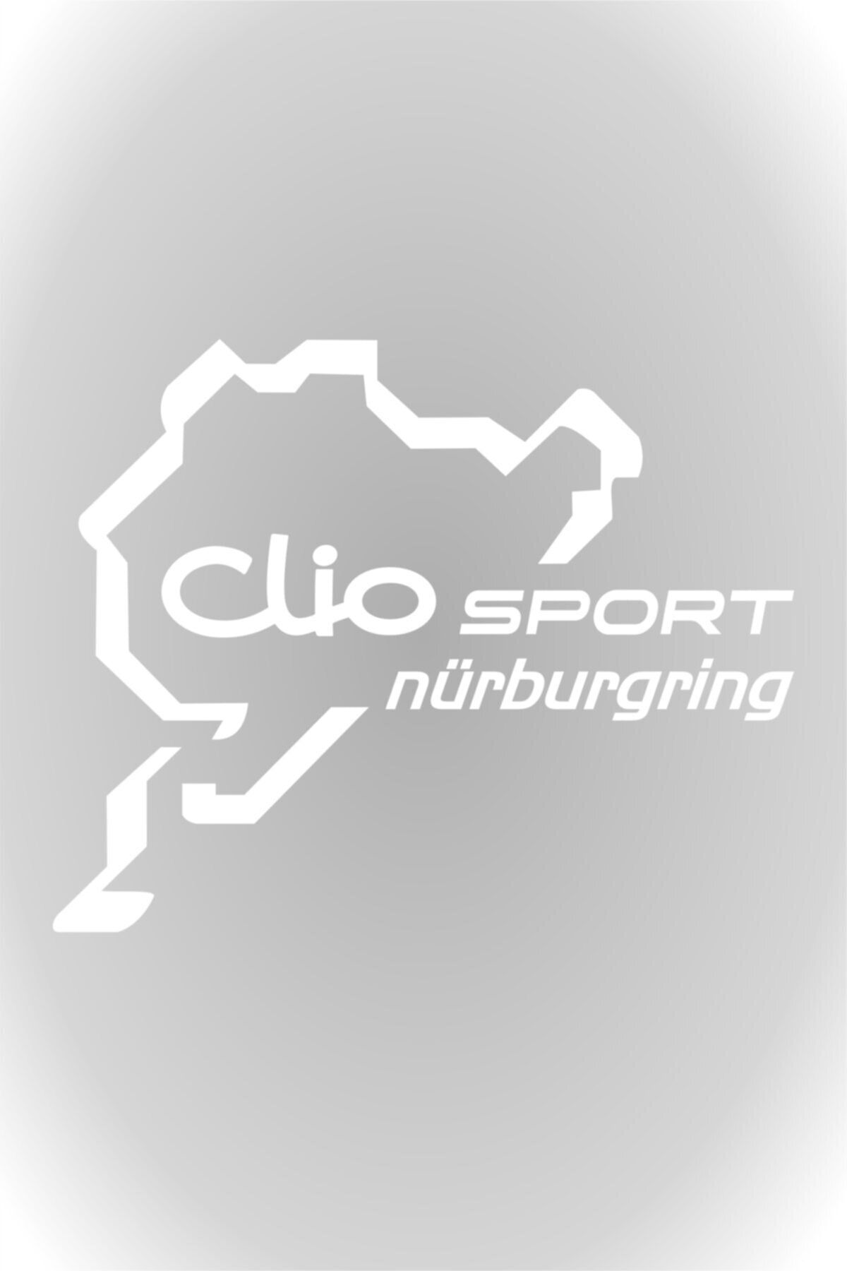 HMNL Clio Sport Nürburgring Oto Sticker Araba Sticker Beyaz 30 X 24 Cm