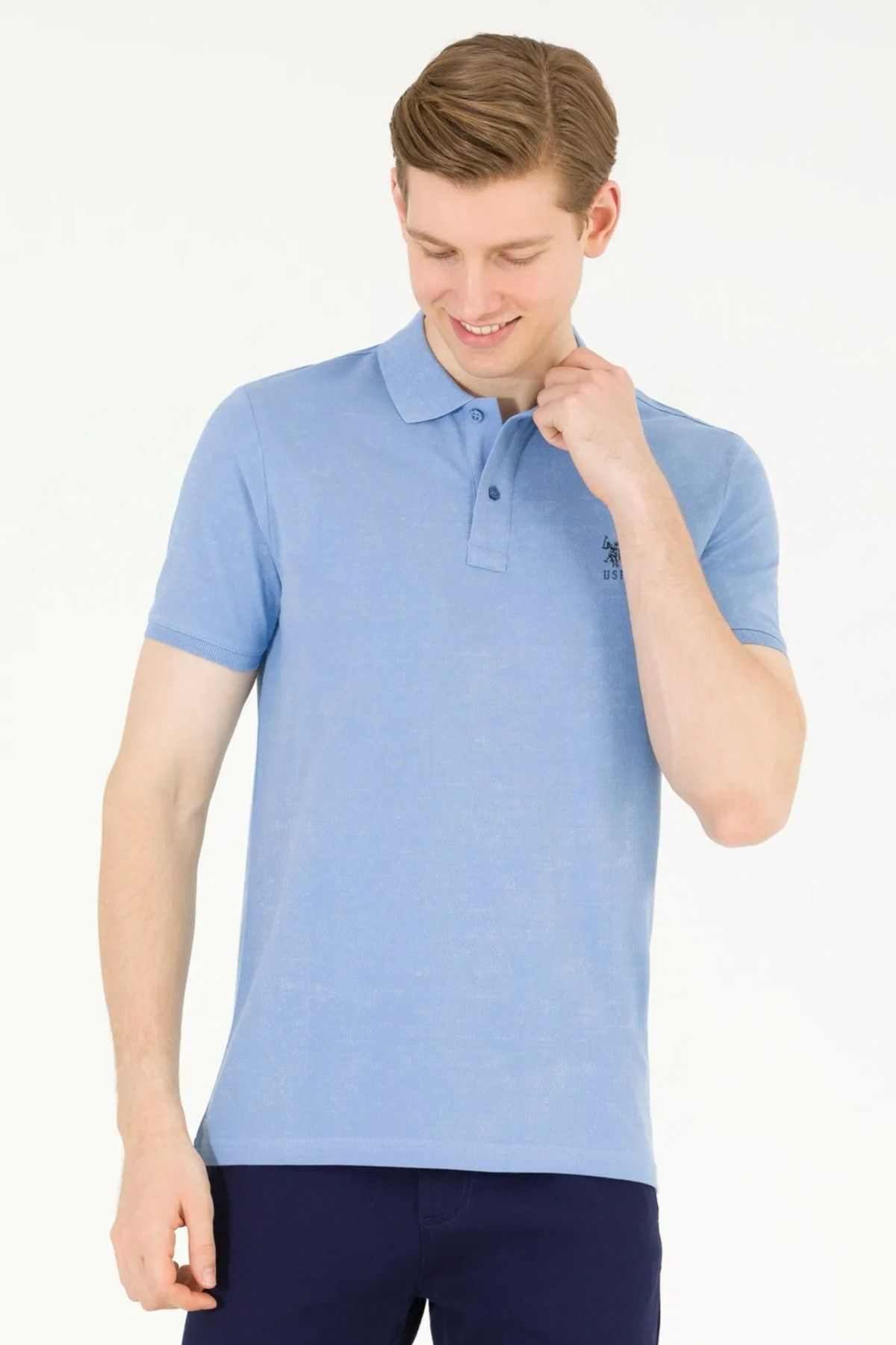 U.S. Polo Assn. Erkek Açık Mavi Basic Tişört