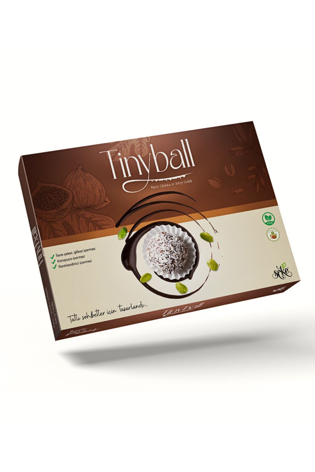 SEKE Tinyball - Bitter Çikolata & Antep Fıstıklı Kuru Incir Net 215 G