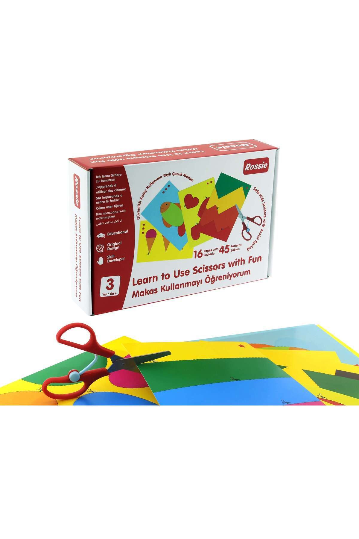 Rossie Calimera Toys Makas Kağıt Tasarım Kesme Öğrenim Seti