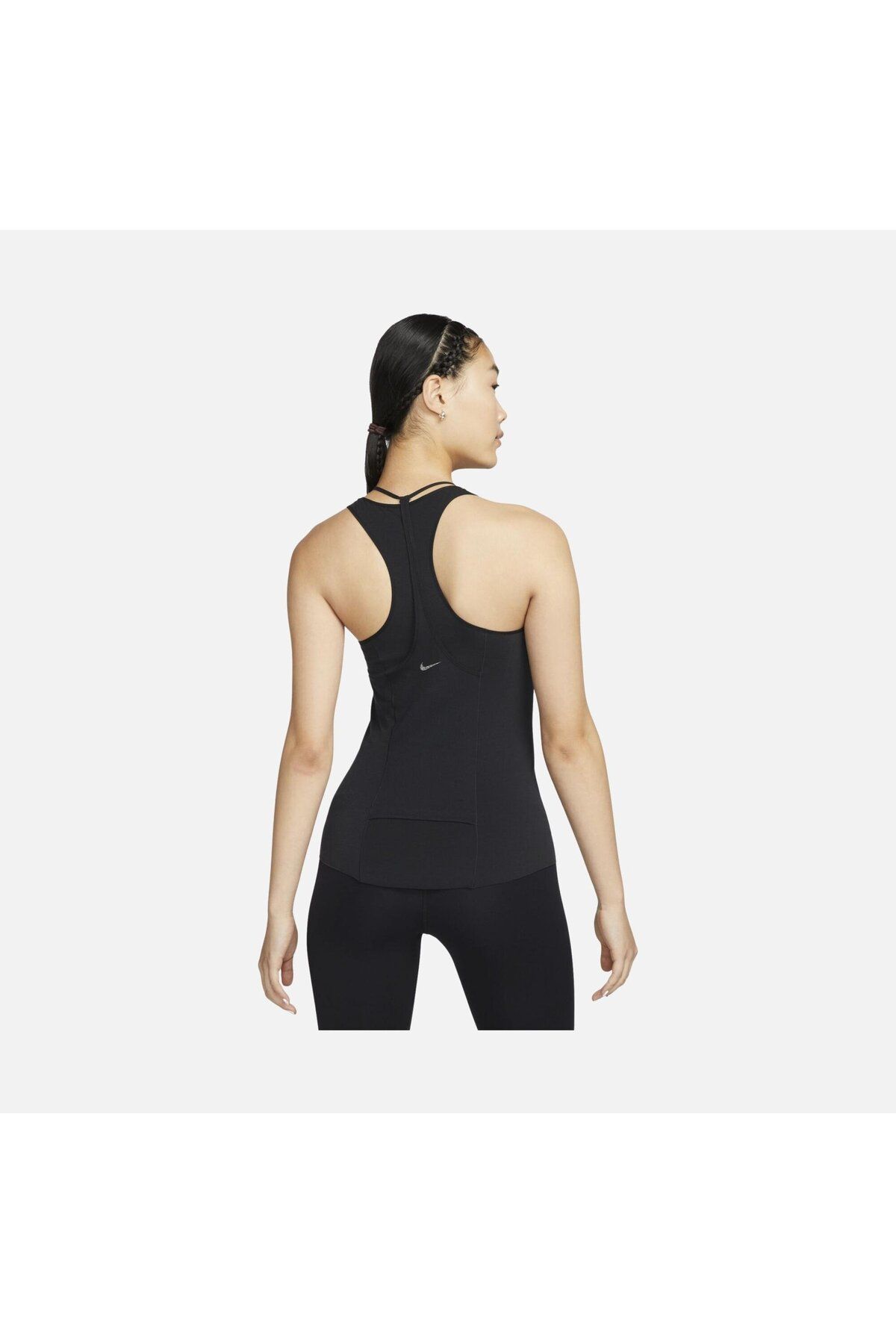Nike Yoga Dri-Fit Luxe Ribbed Siyah Kadın Atlet DM7004-010
