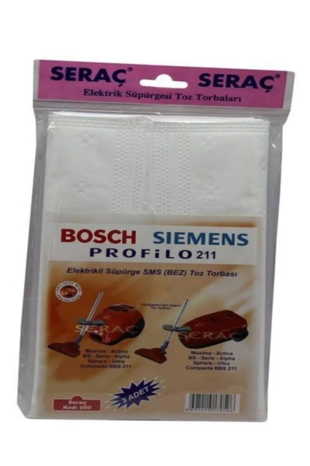 Royaleks Seraç Bez Süpürge Torbası Bosch Siemens No:050 Süpürge Torbası