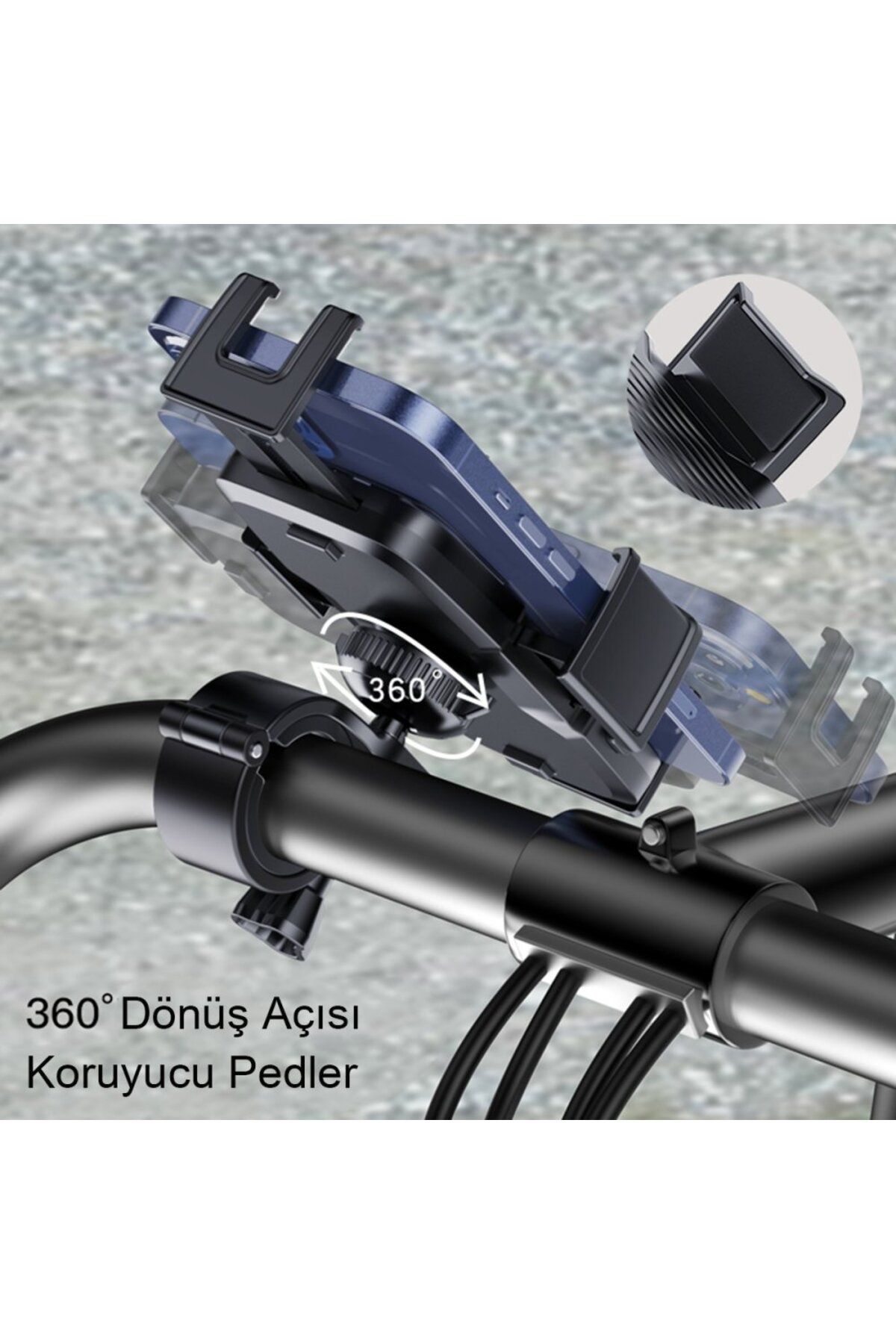 Protonust Gidon Bağlantılı Ayarlanabilir Motosiklet Telefon Tutucu Motorsiklet Telefon Tutacağı
