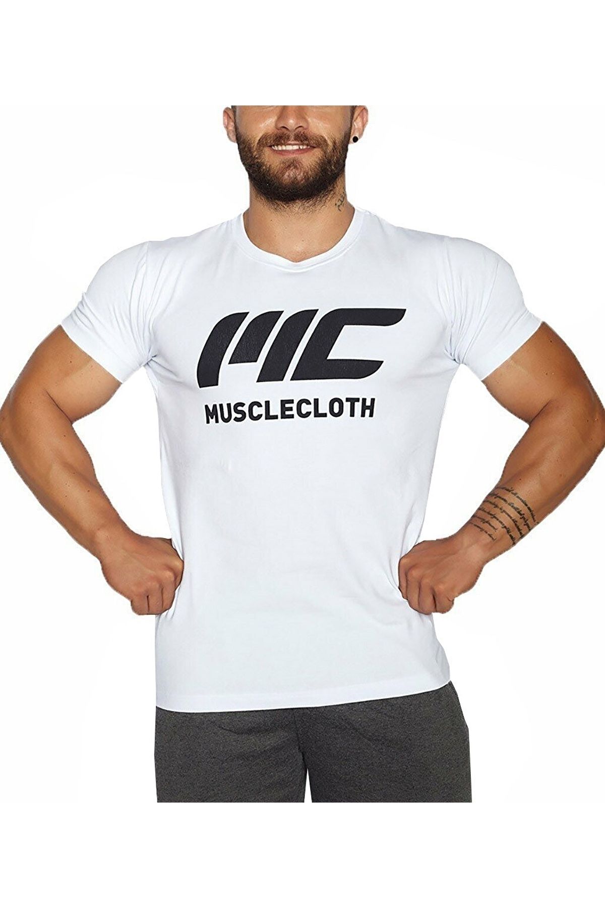 MUSCLECLOTH Basic T-shirt Beyaz