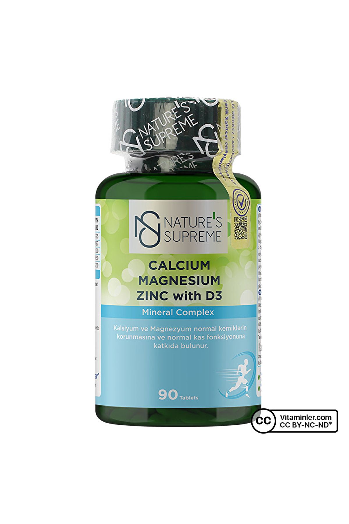 Natures Supreme Calcium Magnesium Zinc with D3 90 Tablet - AROMASIZ