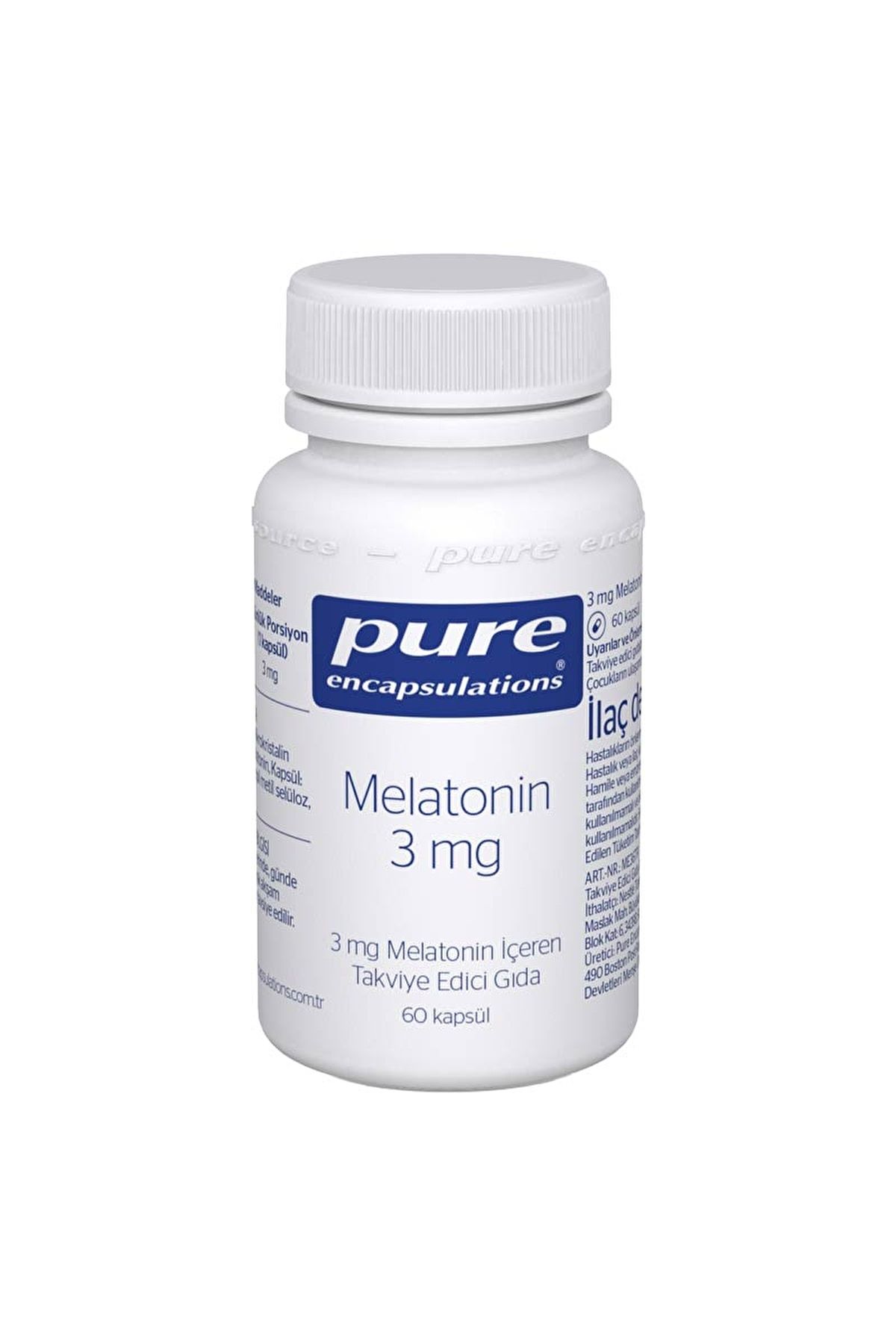 Pure Encapsulations Melatonin 3 Mg 60 Kapsül