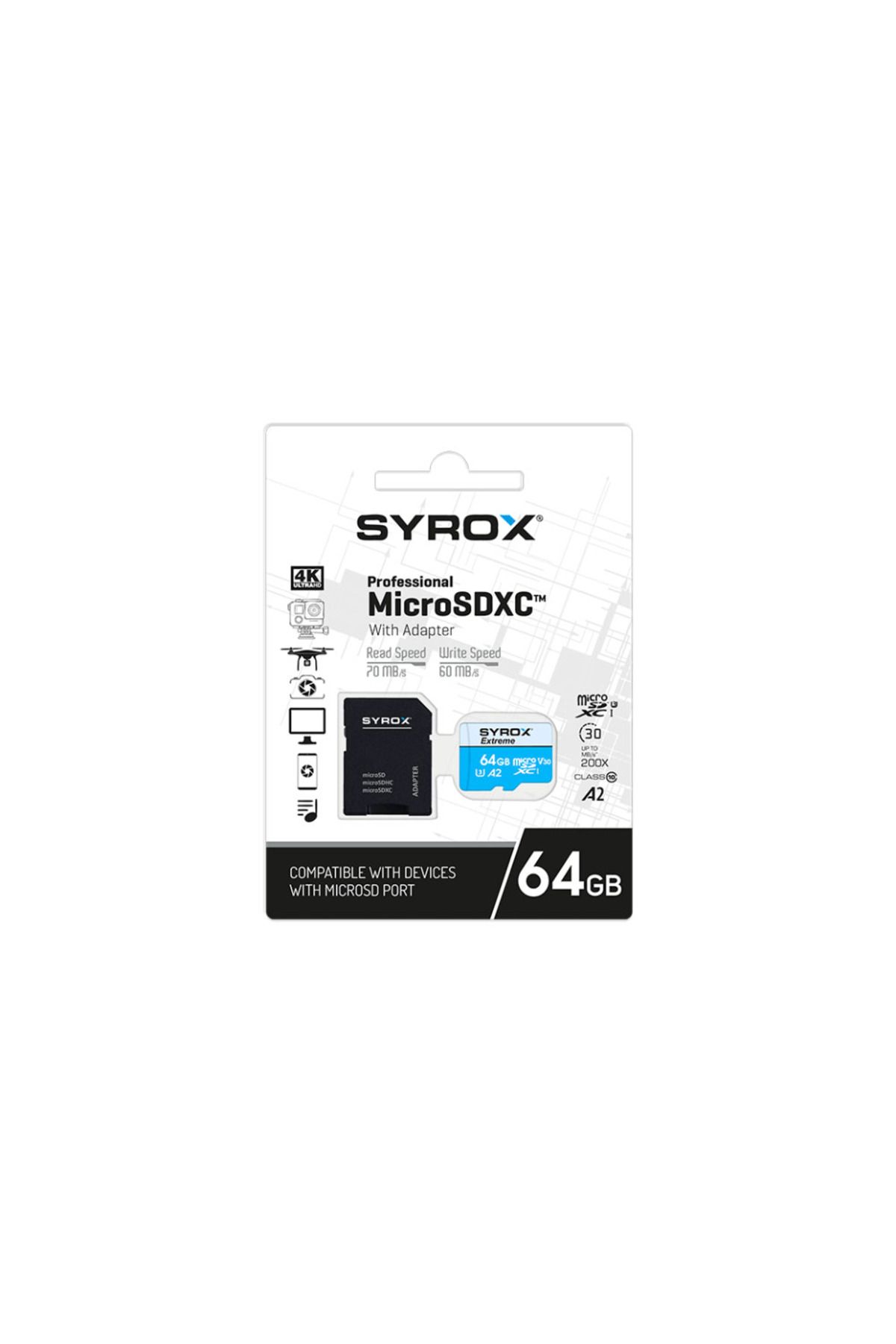 Syrox Hafıza Kartı 64 GB Syx MCI64