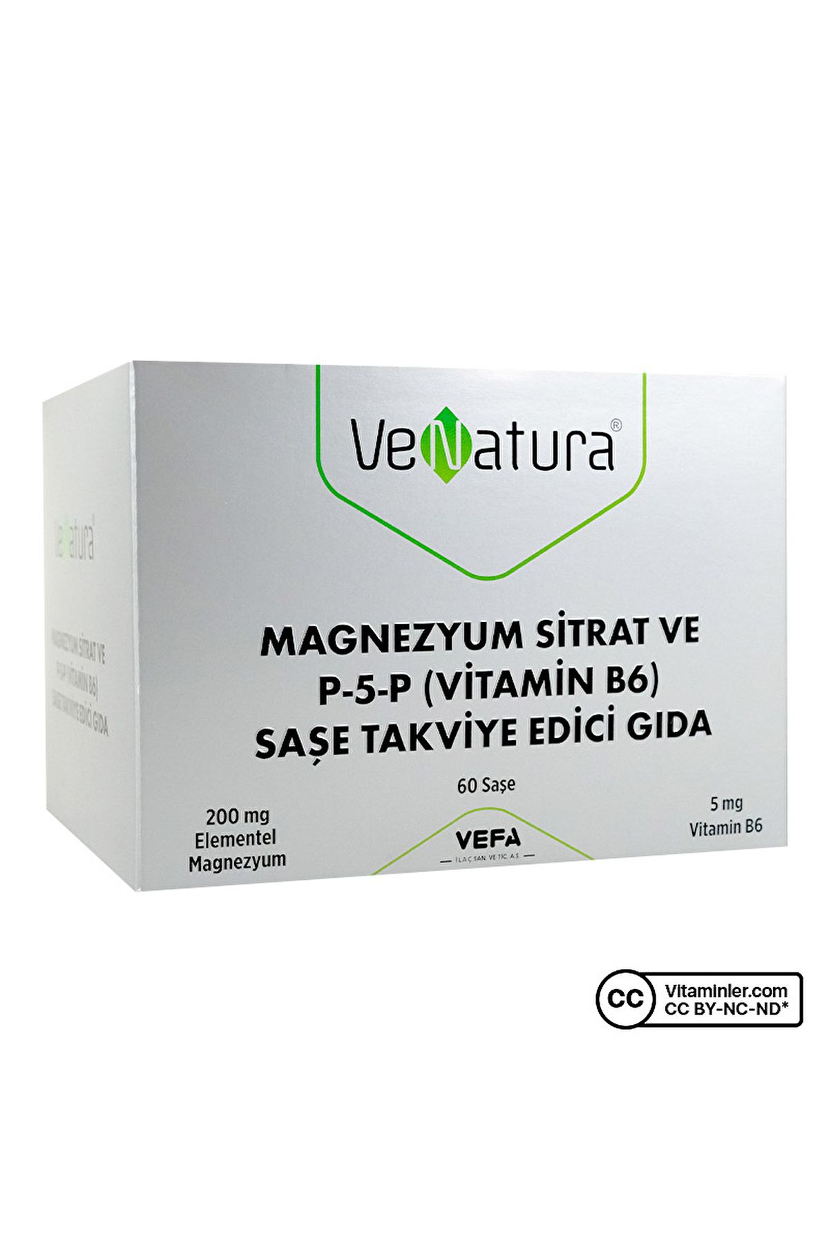 Venatura Magnezyum Sitrat Ve P-5-p (VİTAMİN B6) 60 Saşe