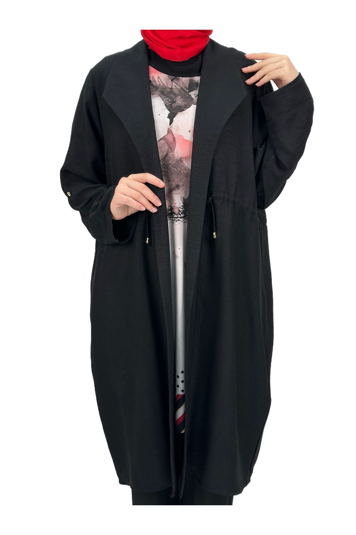ottoman wear OTW60203 Büyük Beden Ceket İçlik Takım Siyah
