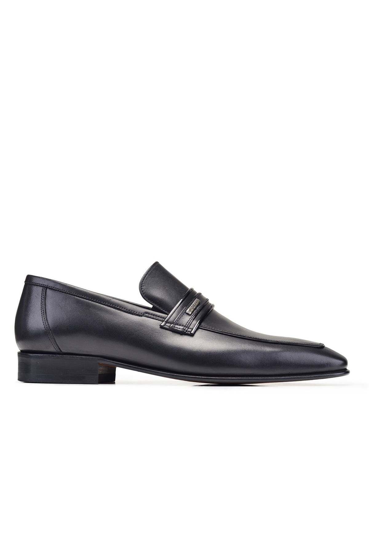 Nevzat Onay Siyah Loafer Klasik Erkek Ayakkabı -7095-