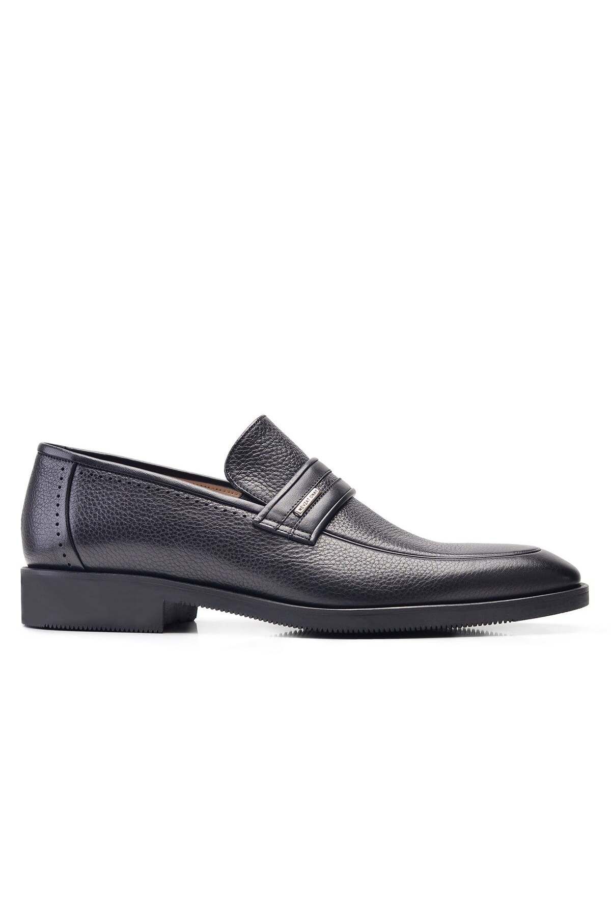 Nevzat Onay Siyah Klasik Loafer Erkek Ayakkabı -11911-