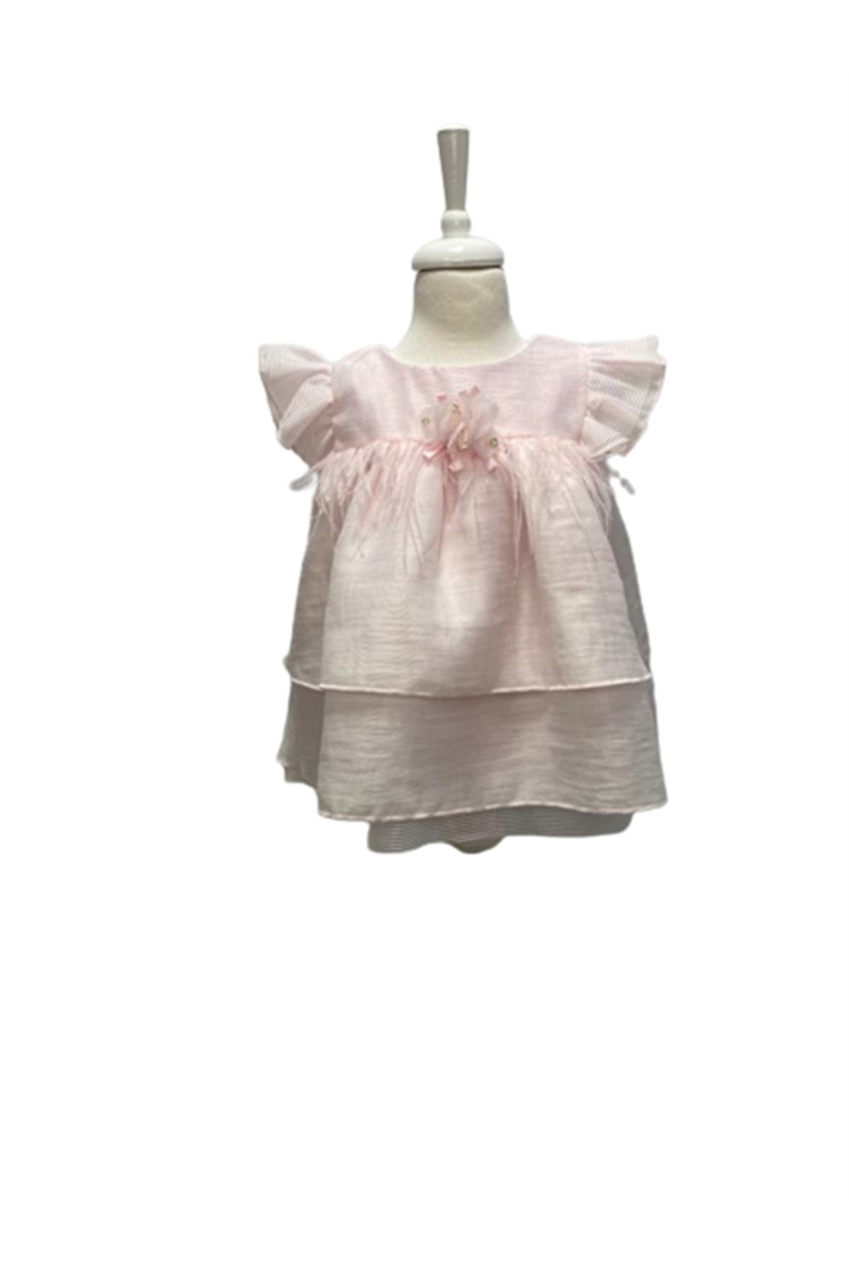 Babydola Kız Bebek Kısa Kollu Elbise-13658