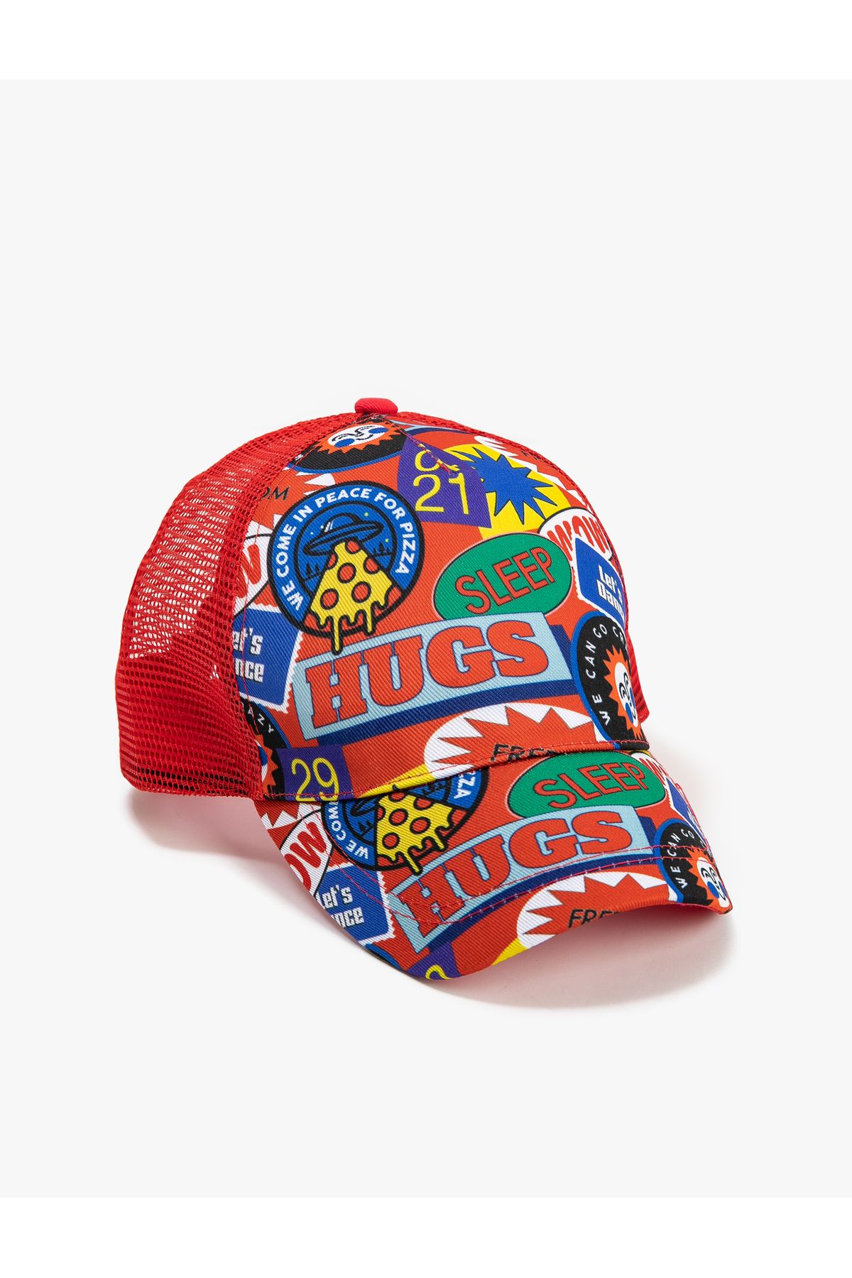 Koton Fileli Cap Şapka Baskılı Çok Renkli