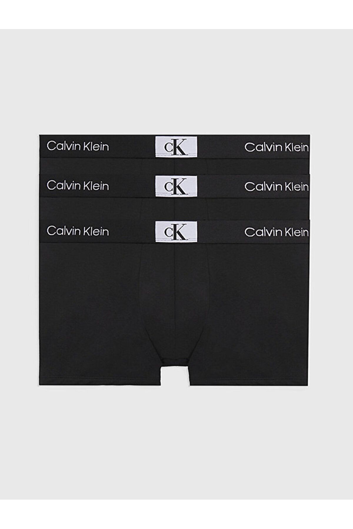 Calvin Klein Erkek Imzalı Elastik Bantlı Siyah Boxer 000nb3528a-ub1