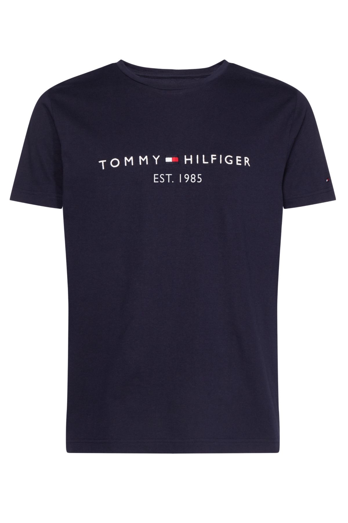 Tommy Hilfiger Erkek Marka Logolu Gündelik Kullanıma Uygun Organik Pamuklu Lacivert T-shirt Mw0mw11465403-lacivert