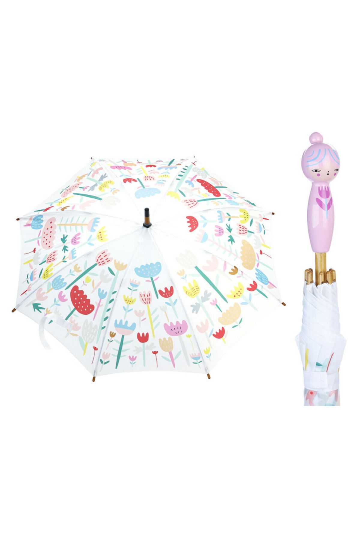 Vilac Flower Pink Umbrella-Çiçekli Pembe Şemsiye