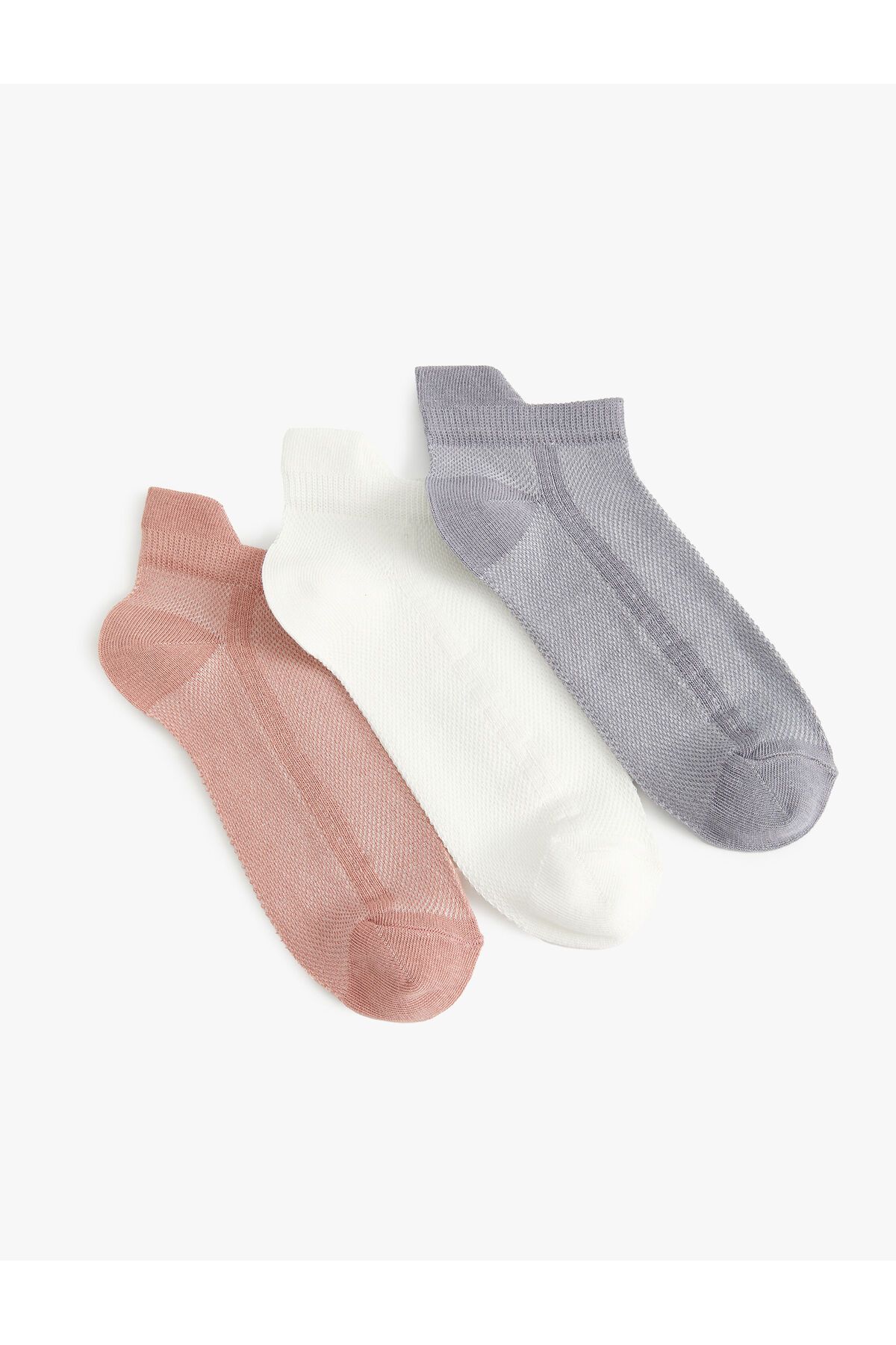 Koton 3'lü Patik Çorap Seti Çok Renkli