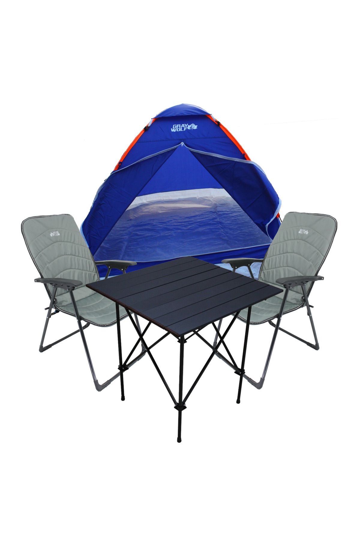 GRAY WOLF Kamp Seti Çadırlı (Çadır+2 Sandalye+ Aliminyum Masa)