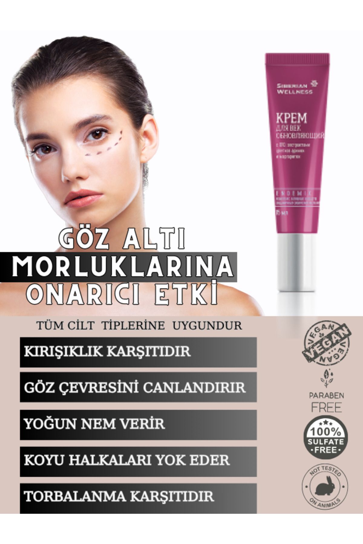 Siberian Wellness Satıcı:ecto_renewal Eye Cream-15 Ml-yenileyici, Koyu Halka Giderici Göz Kremi_skt:10/2024