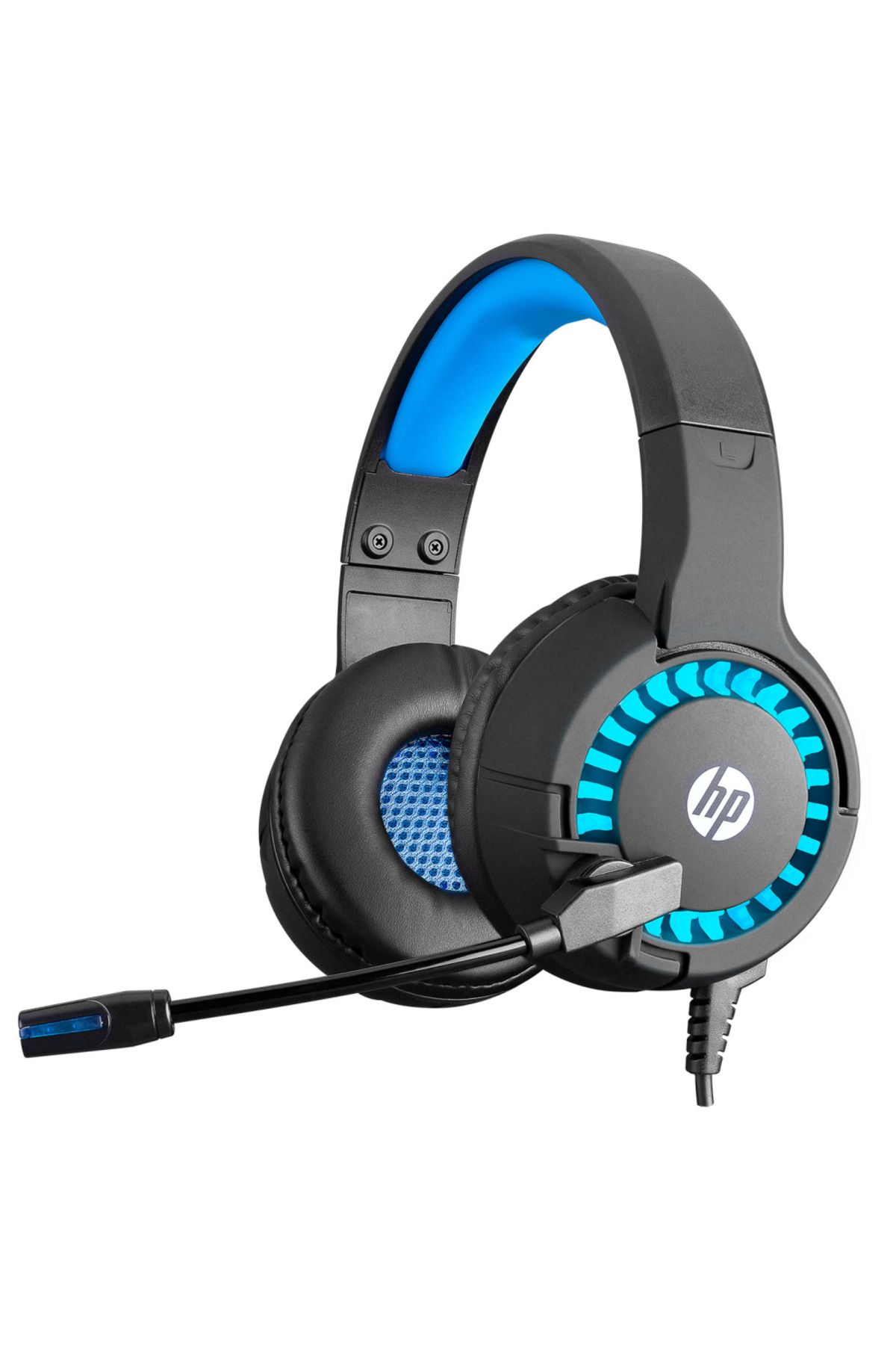 SCOPE HP DHE-8011U, Mavi LED Aydınlatmalı, Mikrofonlu  Gaming Kulaklık, Siyah