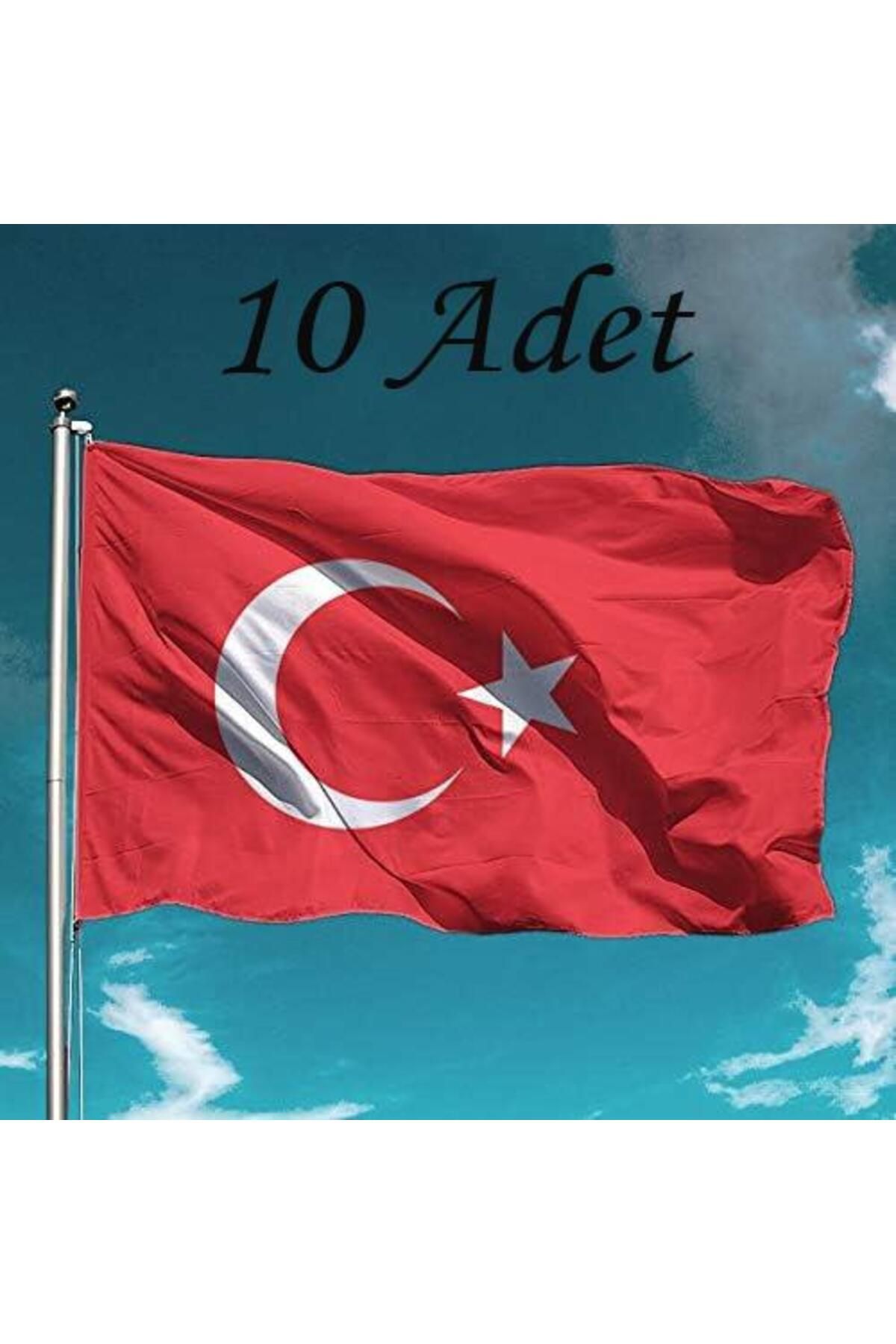 Nostaljik Lezzetler Türk Bayrağı 10 Adet Raşel Türk Bayrağı 70x105
