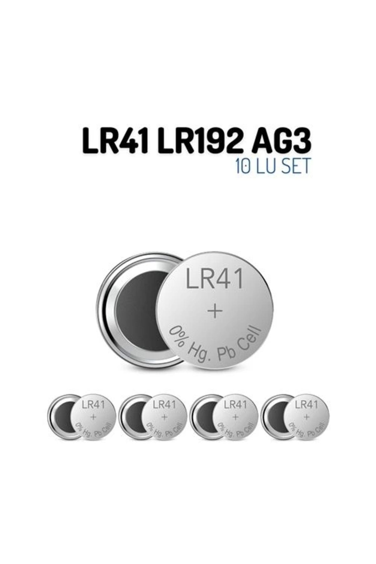 ADEKD LR41 LR192 AG3 1.55V 10 Adet Alkaline Pil 716932