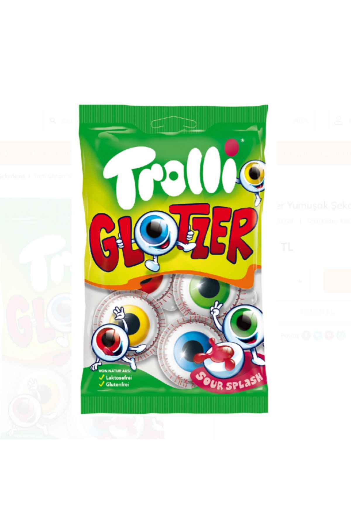 Trolli Glotzer Pop Eye Sour Splash 75 gr