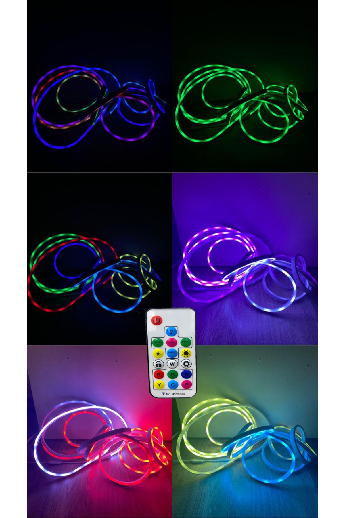 TREND Rgb Pixel Kumandalı Neon Led Animasyonlu Kayar Led 5metre Tak Çalıştır