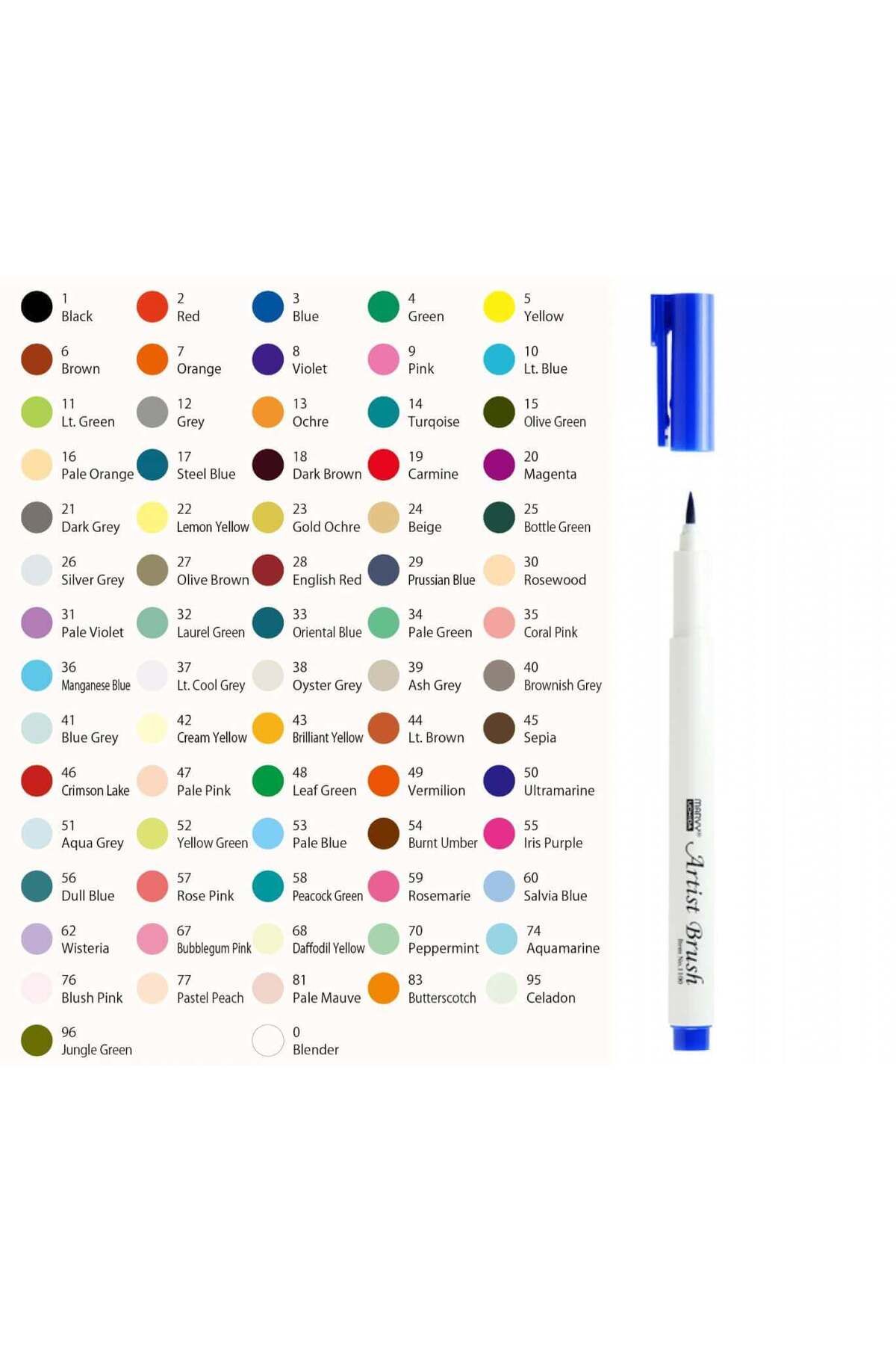 Marvy Artist 1100 Brush Pen Light Blue 10
