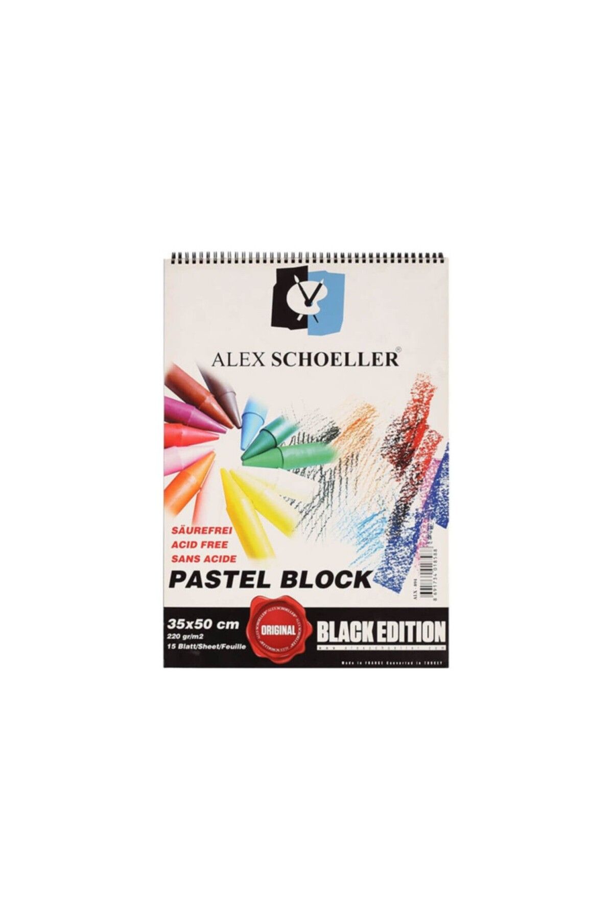 Schoellershammer Artist 35x50 Cm 220g Spiralli Siyah Renk Pastel Resim Blok Alx.894