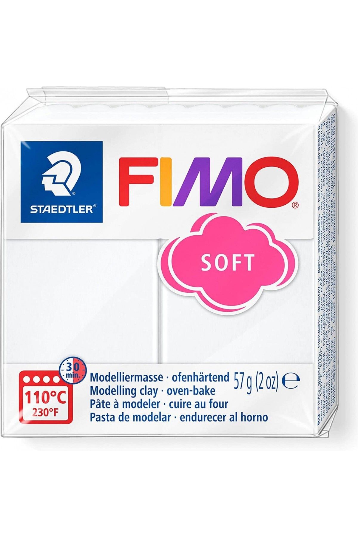 Staedtler Fimo Polimer Kil 57gr Soft Modelleme Kili Beyaz / 8020-0 07