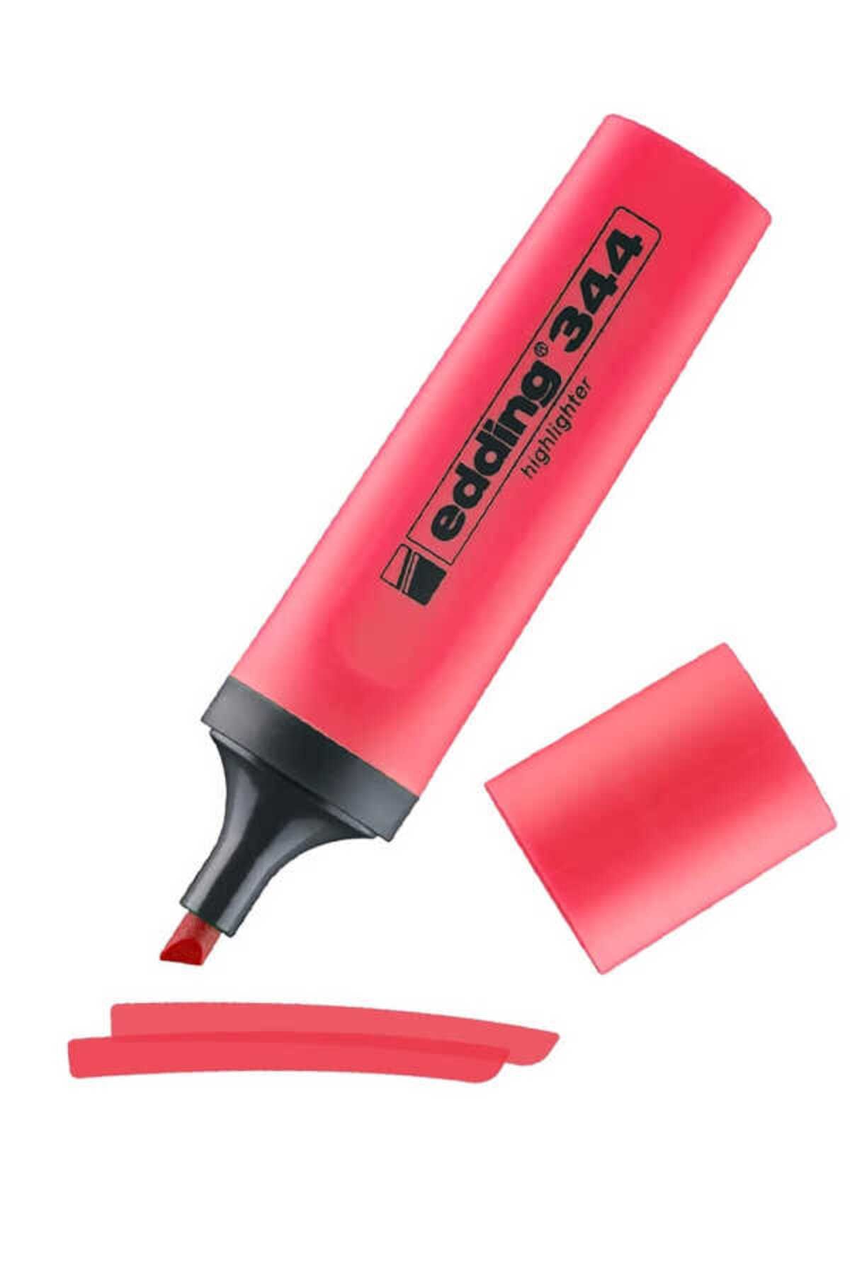Edding Kırmızı Fosforlu Kalem E-344