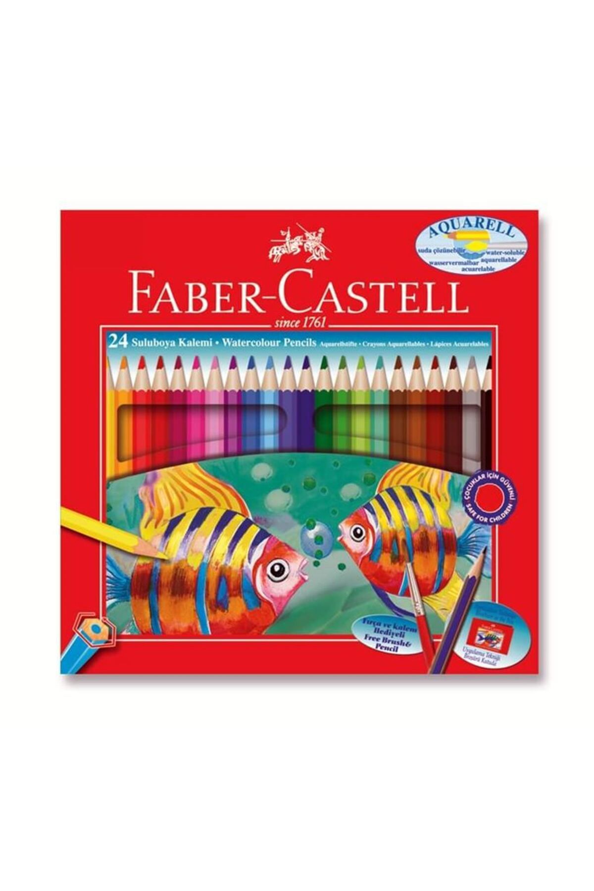 Faber Castell Faber 24 Renk Aquarel Boya Kalemi Karton Kt 110624