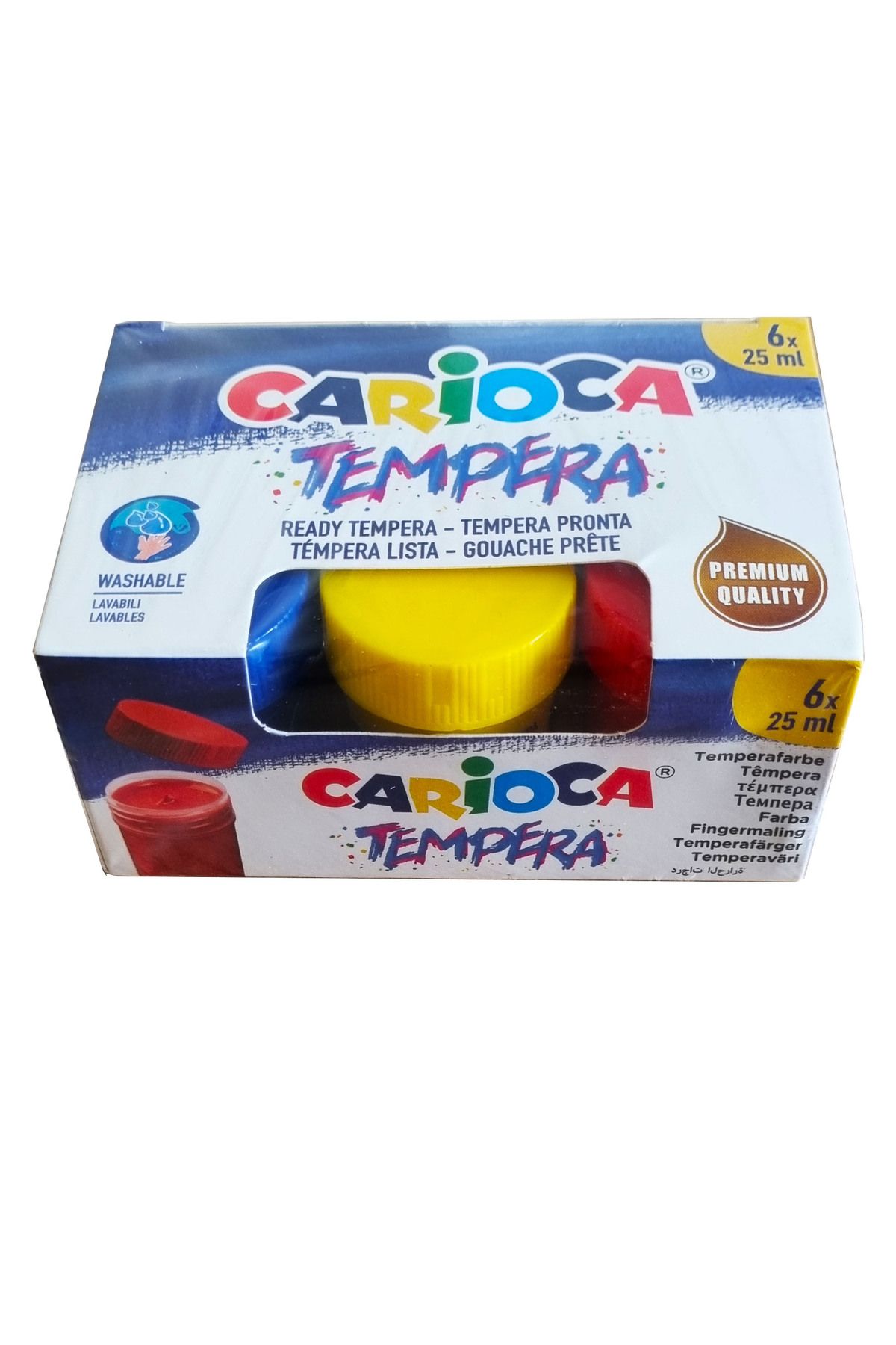 Carioca Tempera Süper Yıkanabilir Premium Quality Sulu Boya 6x25ml