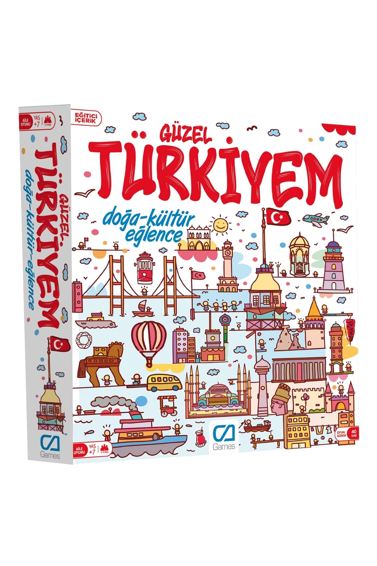 CA Games Güzel Türkiyem Doğa-Kültür-Eğlence 210 Parçalı Eğitici 7+ Yaş Çocuklar için Kutu Oyunu