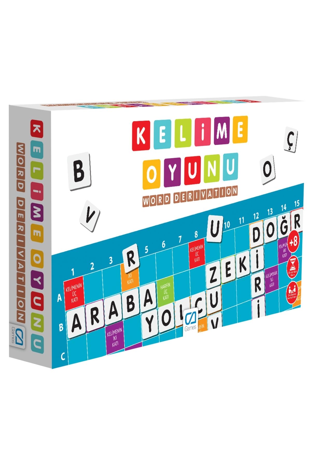 CA Games Yeni Kelime Oyunu 8+ Yaş Çocuklar için Çok Oyunculu Eğlenceli Aile Kutu Oyunu