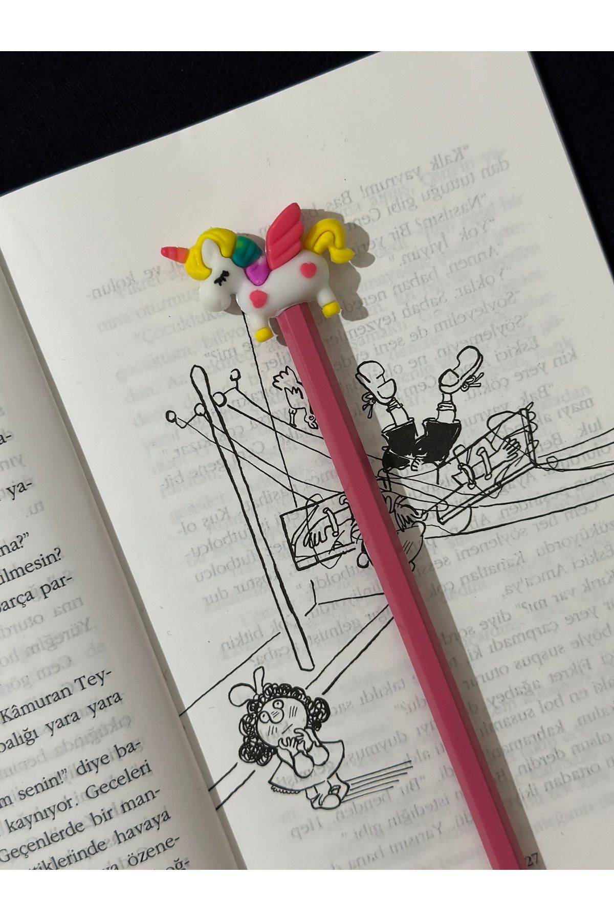 odaburada Ponny Figürü Sevimli Kalem Süsü-Kalem Başlığı