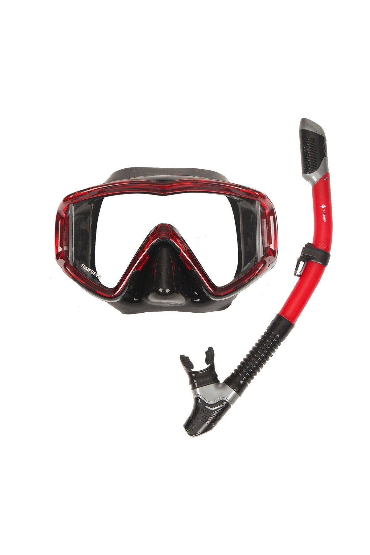 Subzero Code Maske Şnorkel Set - Kırmızı/siyah