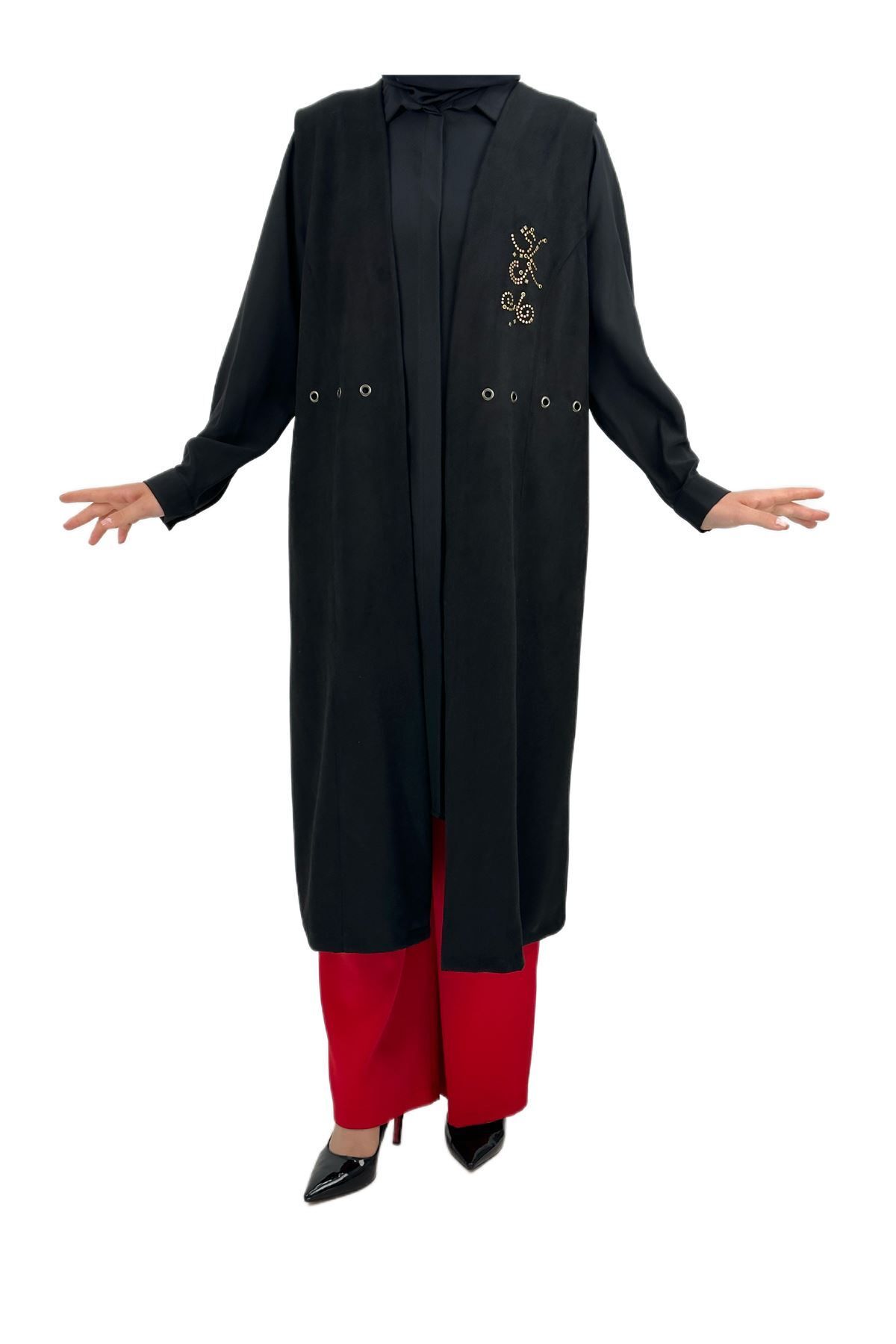 ottoman wear OTW49278 Gömlek-Yelek Takım Siyah