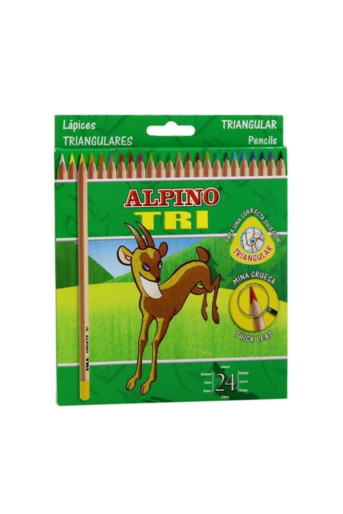 Alpino Trı 24 Renk Uzun Kuru Boya Kalemi Al-129