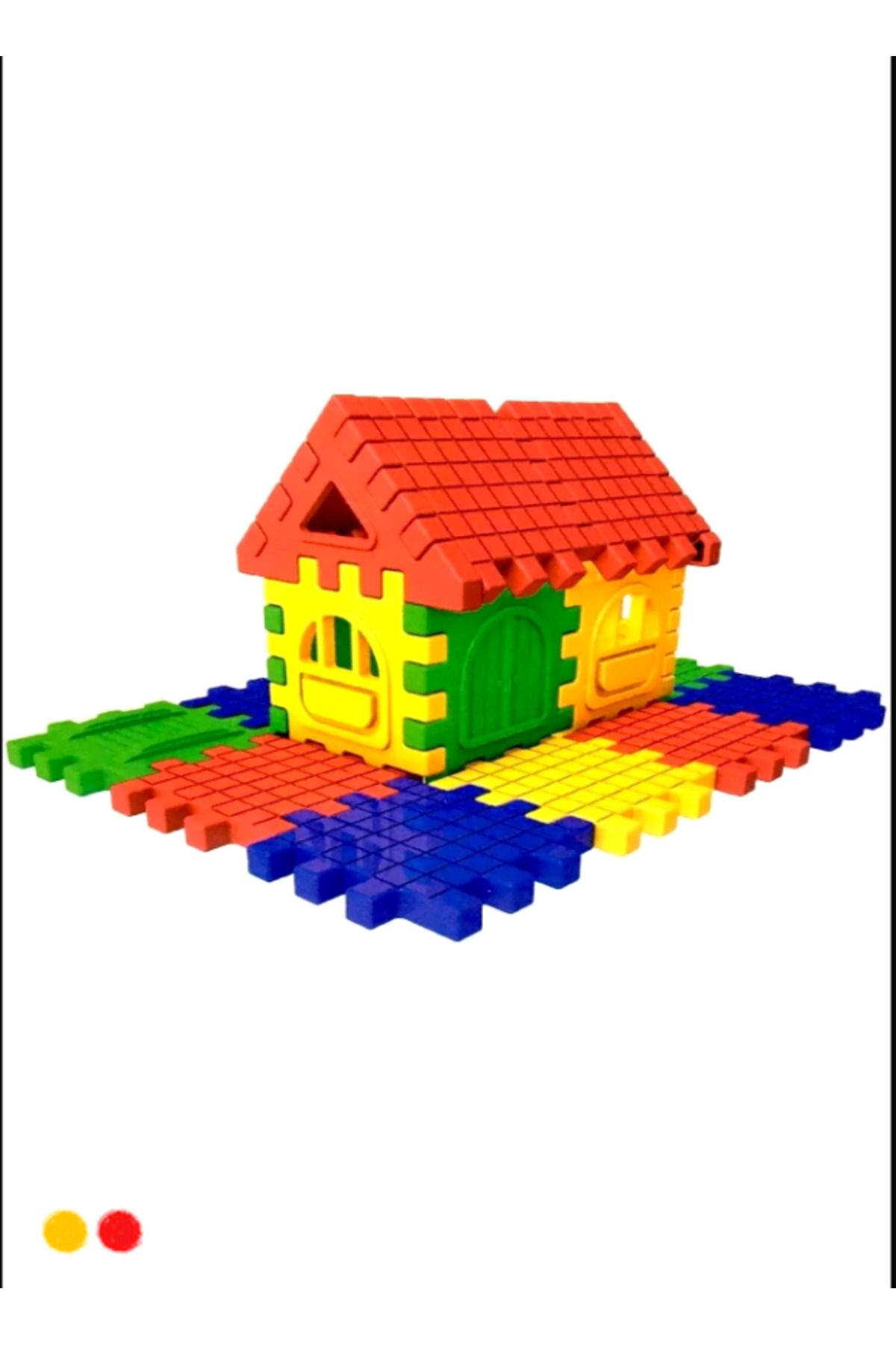 OMZ 3DYapı Tasarım Blokları 64Parça Lego Puzzle Kız Cocuk Erkek Cocuk Oyunc Zeka Beceri Egitici Oyuncak