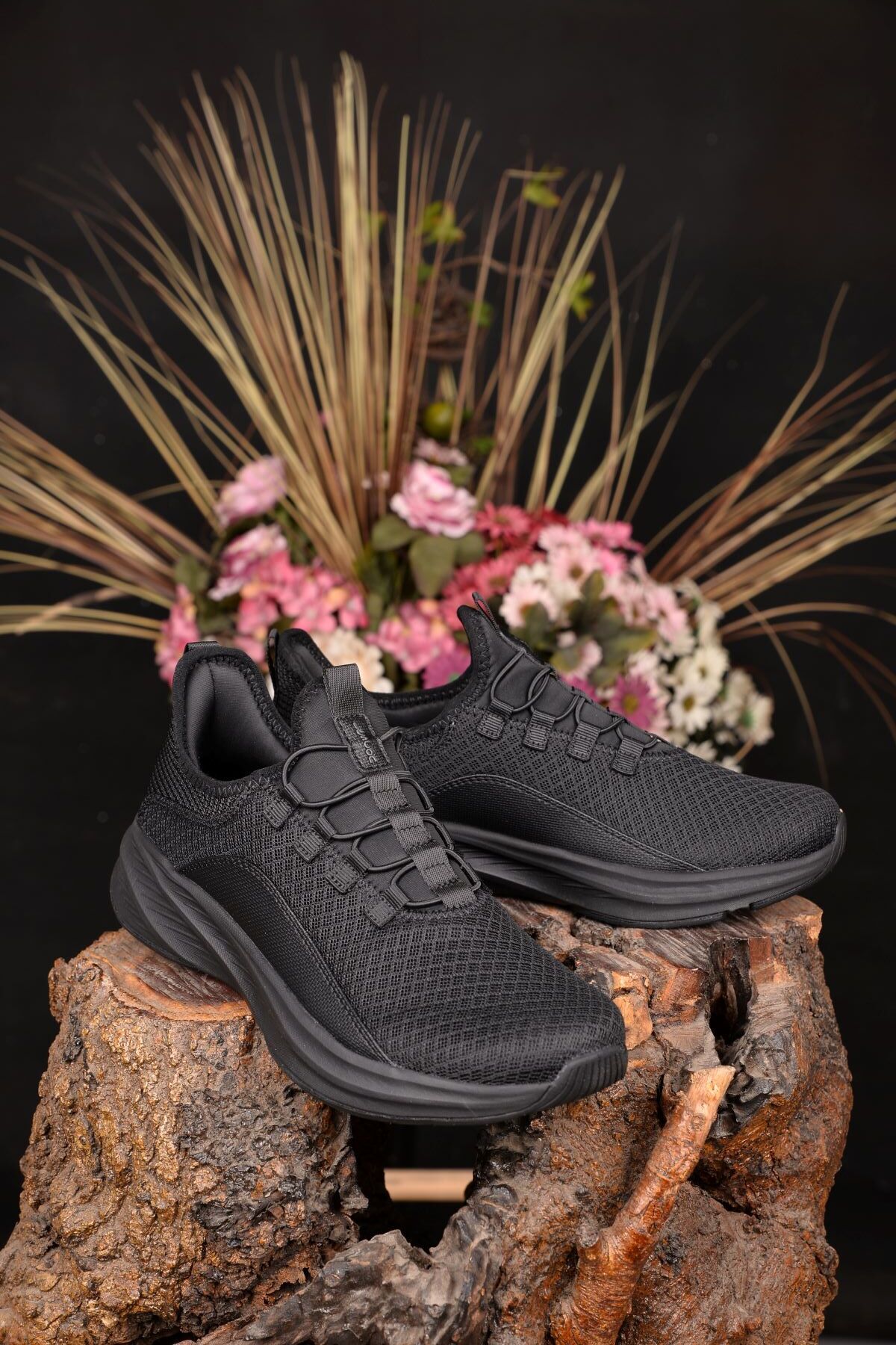 Lescon Unisex Siyah Yazlık Terletmez Nefes Alır Ortopedik Kaydırmaz Taban Hafif Rahat Yürüyüş Ayakkabısı