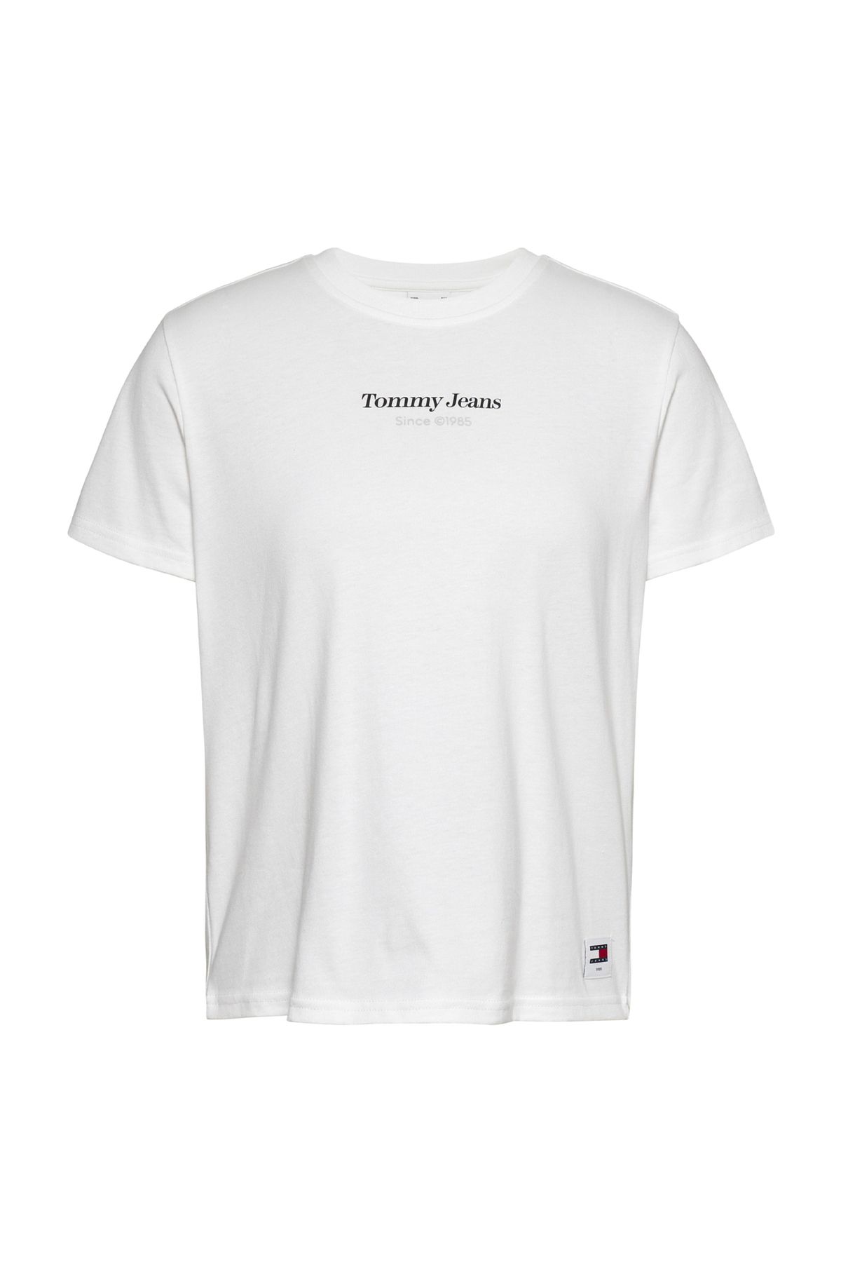 Tommy Jeans Bisiklet Yaka Düz Beyaz Kadın T-Shirt TJW REG ESSENTIAL LOGO 1+ SS